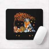 Fall Maple Tree Print Dog Lover Happy Thanksgiving Muismat (Met muis)
