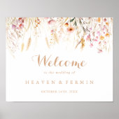 Fall Meadow Wild Floral Mariage Affiche de bienven (Devant)