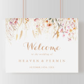 Fall Meadow Wild Floral Mariage Affiche de bienven