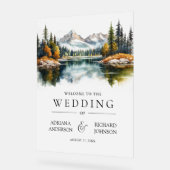 Fall Mountain Forest Lake Wedding Welcome (Angle)