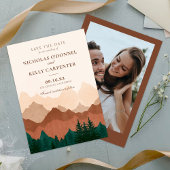 Fall Mountain Terracotta Forest Save the Date