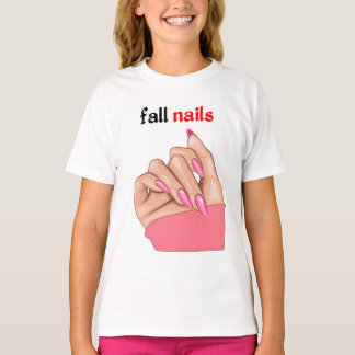 fall nails t-shirt