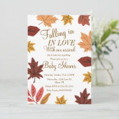 Fall Nature Leaves Baby Shower Kaart (Staand voorkant)