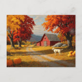 Fall Nature Scene Autumn Fall Leaves Landscape Briefkaart (Voorkant)