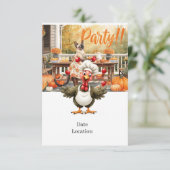 Fall Party Invitation Card – Cozy Autumn Gathering (Debout devant)