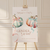 Fall Pastel Citrouilles et Bows Affiche de bienven