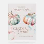Fall Pastel Citrouilles et Bows Affiche de bienven (Recto)