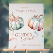 Fall Pastel Citrouilles et Bows Affiche de bienven (Neutre)