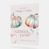 Fall Pastel Citrouilles et Bows Affiche de bienven (Angle)