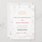 Fall Pastel Feuille Boho Frame Faire-part de maria (Devant)