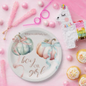 Fall Pastel Pumpkin Paper Plate or Charger Plate Papieren Bordje (Feest)