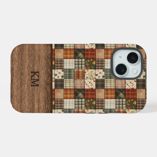 Fall Patchwork Quilt Phone Case | Personalized (Verso Horizontal)