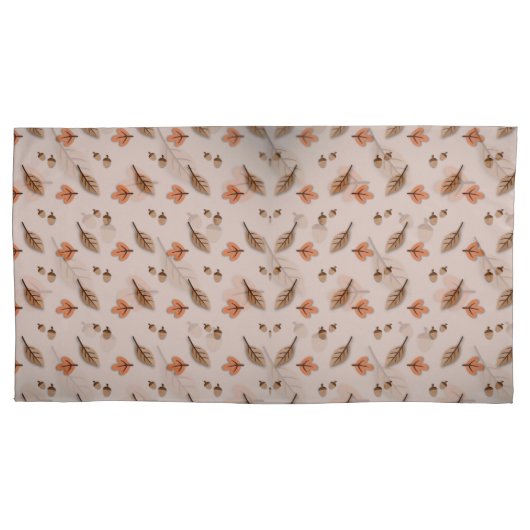 Fall Pattern Pillowcases – Matching Bedroom Beddin Kussensloop (Voorkant-Links)