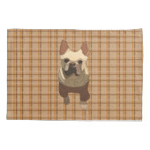 Fall Plaid French Bulldog Kussensloop (Achterkant)