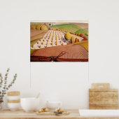 Fall Plowing, 1931 by Grant Wood Poster (Keuken)