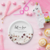 Fall Pumpkin Boho Wildflower Baby Shower Papieren Bordje (Feest)