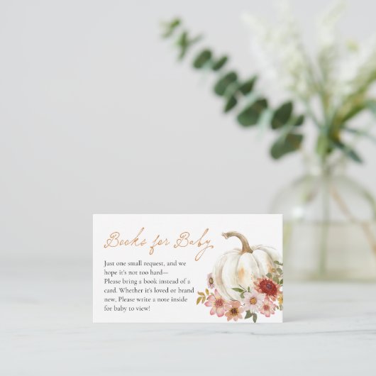 Fall Pumpkin Book Request Enclosure Card Informatiekaartje (Staand voorkant)