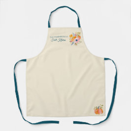 Fall Pumpkin Floral  – Personalized Autumn Schort