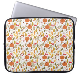 Fall Pumpkin Pattern Laptop Sleeve