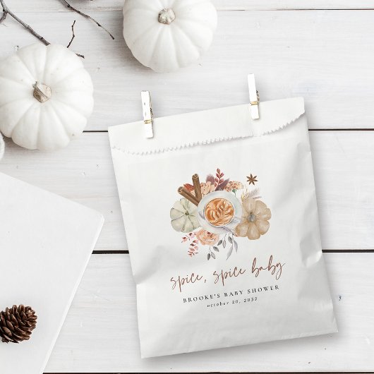 Fall Pumpkin Spice Baby Shower Bedankzakje