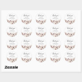 Fall Pumpkin Wildflower Baby Shower Ronde Sticker (Vel)