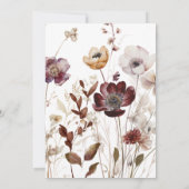 Fall Pumpkin Wildflowers Wedding Save the Date (Achterkant)