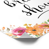 Fall Pumpkins Bridal Shower Welcome Poster (Coin)