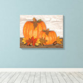 Fall Pumpkins Wrapped Canvas Afdruk (Insitu (Houten vloer))