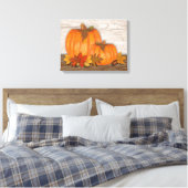 Fall Pumpkins Wrapped Canvas Afdruk (Insitu (Slaapkamer))