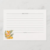 Fall Recipe Card – Watercolor Kitchen  Aankondiging (Achterkant)