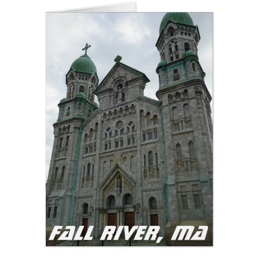 Fall River, Mass Gothic Church Grey Card (Devant)