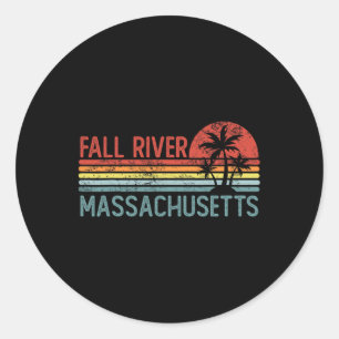 Fall River Massachusetts Grappige Usa Stad Trip Th Ronde Sticker