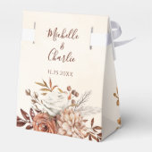 Fall Rustic Floral Wedding Favor Box Bedankdoosjes (Achterkant)