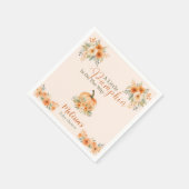 Fall Rustic Orange Pumpkin Baby Shower Servet (Hoek)