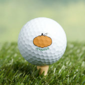 Fall Season Pumpkin Drawing Custom Text  Golfballen (Insitu Shirt)