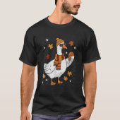 Fall Silly Goose With Turkey Leg Funny Thanksgivin T-shirt (Voorkant)
