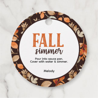 Fall Simmer Bedankjes Labels