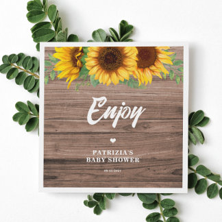 Fall Sunflower | Baby Shower Paper Servet