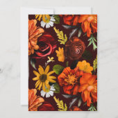 Fall Sunset Dark Moody Romantic Bridal Shower Kaart (Achterkant)