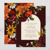 Fall Sunset Dark Moody Romantic Bridal Shower Kaart (Voorkant / Achterkant)