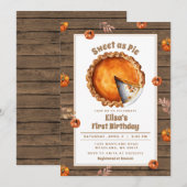 Fall Sweet en fête à tarte invitation Anniversaire (Devant / Derrière)