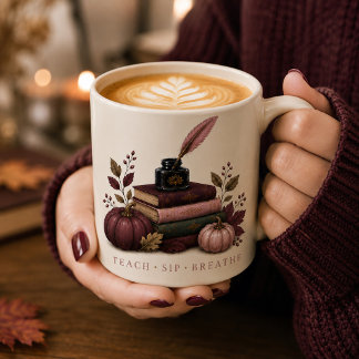 Fall Teacher Mug | Dark Academia Mindful Teacher G