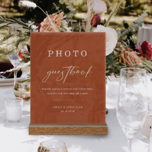 Fall Terracotta Mariage Photo Livre d'or