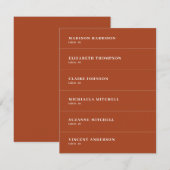 Fall Terracotta Mariage Place Nom Carte do-it-your (Devant / Derrière)