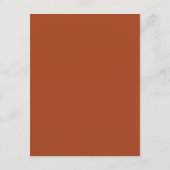Fall Terracotta Mariage Place Nom Carte do-it-your (Dos)