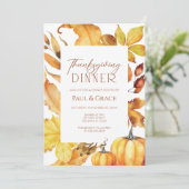 Fall Thanksgiving Dinner Invitation (Debout devant)