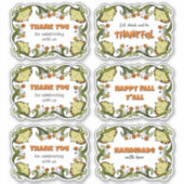 Fall Thanksgiving Fun Cheerful CC0144 Party Set Sticker (Voorkant)