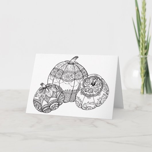 Fall Thanksgiving Pumpkin Card Feestdagen Kaart (Voorkant)