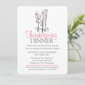 Fall Thanksgiving tree Dîner invitation (Debout devant)