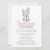 Fall Thanksgiving tree Dîner invitation (Devant)